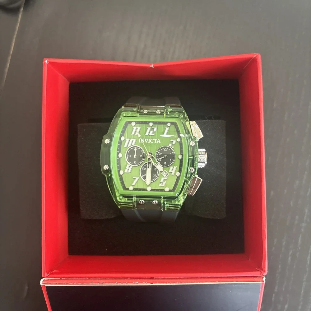 Invicta S1 Rally Kinesia Anatomic 47mm Unisex Watch | Clear Green, Black | 50084